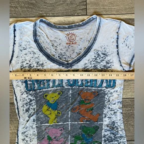 Grateful Dead Dancing Bear / Bears Graphic Tee Burnout Ladies Medium - Picture 4 of 5